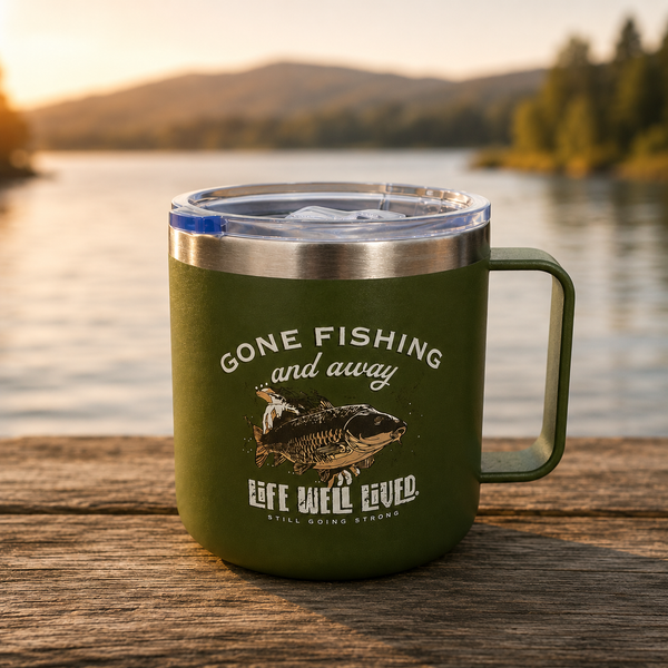 Gone Fishing 14oz Thermal Mug