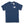 Classic mens back print graphic Tee, depicting a red wine bottle next to a glass of wine being poured, Above the image it reads 'Full Bodied Vintage in white lettering. The Tee is on a blue Dusk colour. Underneath the image it reads 'Life Well Lived, 'still going strong'.