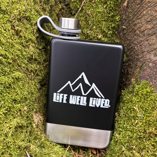 Life well Lived - Mountain Edition Hip Flask