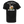Black t-shirt with beer-themed graphic and text on a white background